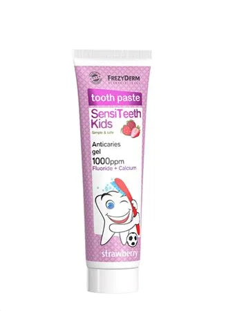 Frezyderm SensiTeeth Kids Toothpaste Strawberry 1000ppm – Παιδική Οδοντόκρεμα με Φράουλα και Φθόριο